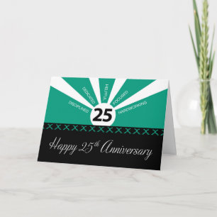 25. Jahr Anniversary, Business, Green Karte
