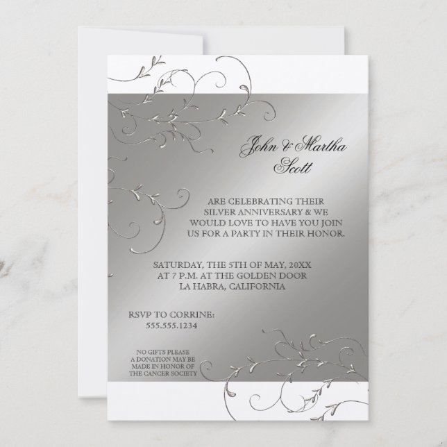 25 Jahre, 25 Jahre Einladung (Vorderseite)