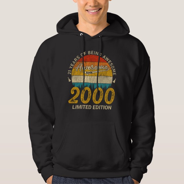 25 Jahre alt 2000 Retro Phantastisch 25. Geburtsta Hoodie (Vorderseite)
