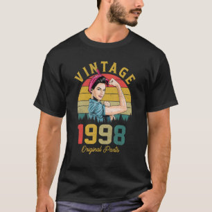 25 Jahre alt Vintag 1998 25. Geburtstag für Frauen T-Shirt