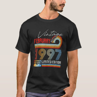 25 Jahre alte Geschenke Februar 1997 Kassette 25. T-Shirt