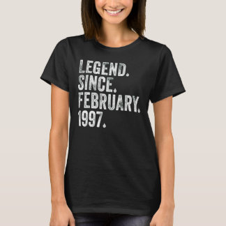 25 Jahre alte Legende seit Februar 1997 25. Geburt T-Shirt