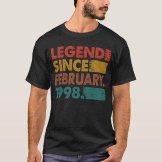 25 Jahre alte Legende seit Februar 1998 25. Geburt T-Shirt
