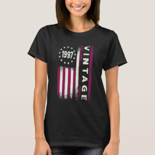 25 Jahre alte Vintage-1997-amerikanische Flagge 25 T-Shirt