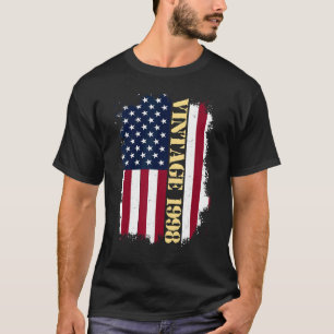 25 Jahre alte Vintage US-Flagge 1998 Amerikanische T-Shirt