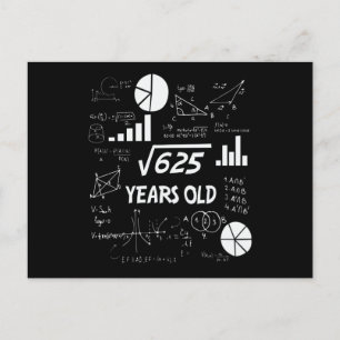 25 Jahre alter Tag Mathematiklehrer 25. Geburtstag Postkarte