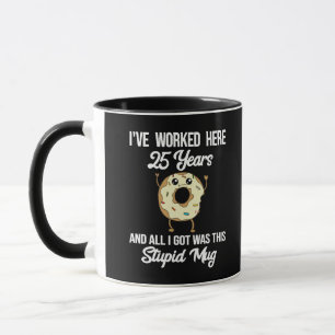 25 Jahre Betriebsjubiläum Würdigung Tasse