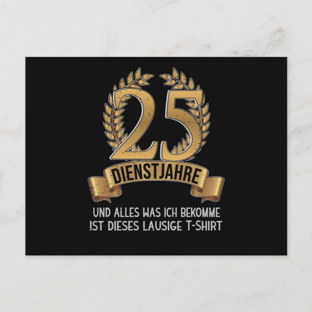 25 Jahre Firmenjubiläum Postkarte (Vorderseite)