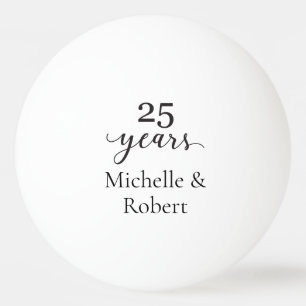 25 Jahre Hochzeitstag Tischtennisball