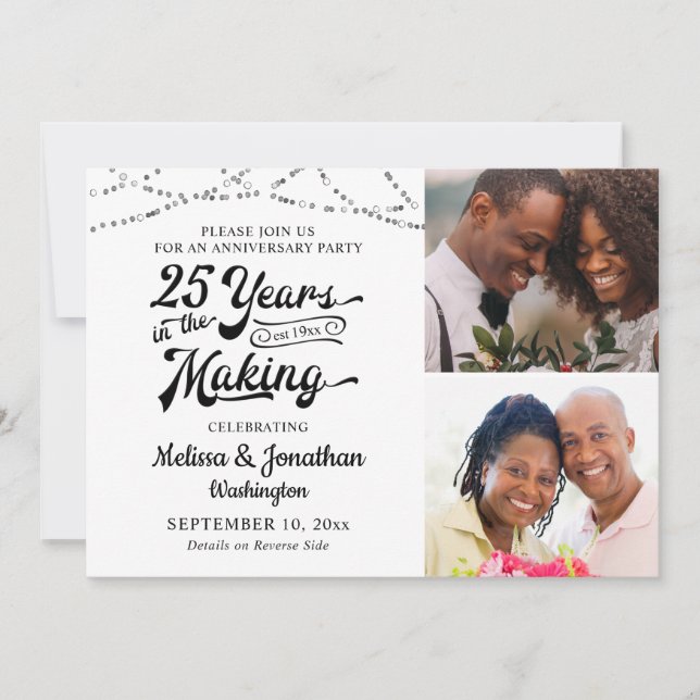 25. JAHRE IM MAKING Lights Einladung (Vorderseite)