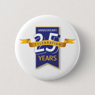 25 Jahre Jubiläumsdesign Button