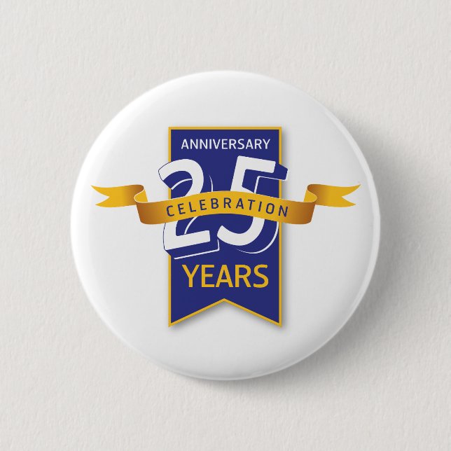 25 Jahre Jubiläumsdesign Button (Vorderseite)
