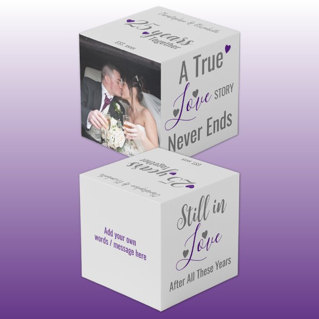 25 Jahre lila Foto Würfel (Von Creator hochgeladen)