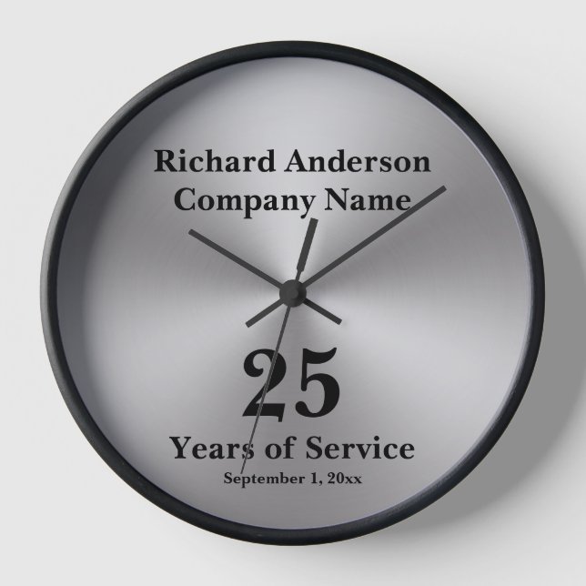 25 Jahre Service Imitate Silver Uhr (Vorderseite)