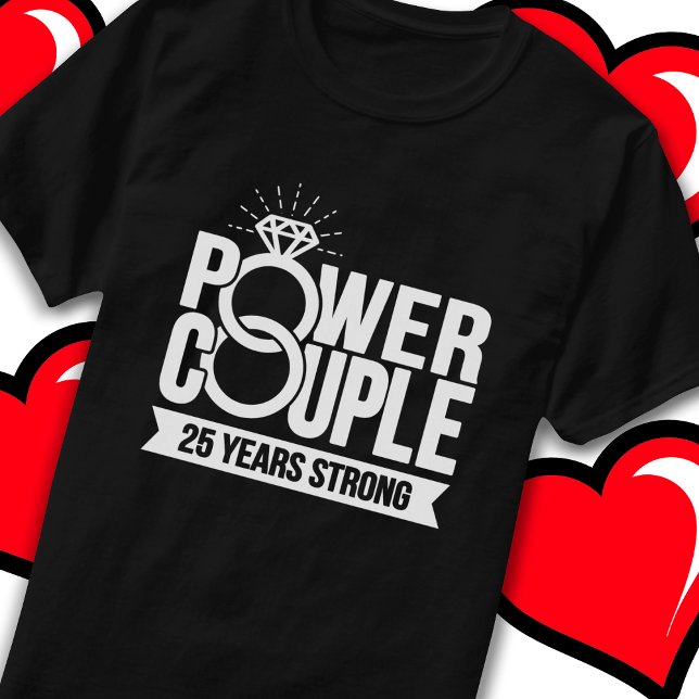 25 Jahre starker Power Paar Niedlich 25 Jahre Jubi T-Shirt (Von Creator hochgeladen)