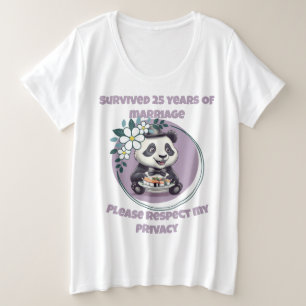 25 Jahre Verheiratet - Achtung meiner Datenschutze Große Größe T-Shirt