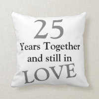 25 Jahre zusammen 25. Hochzeitstag-Kissen-