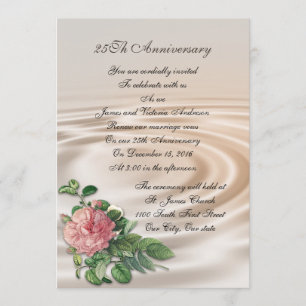 25. Jahrestag der Hochzeit Gelöbnis Erneuerung Ros Einladung