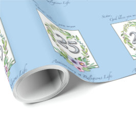 25. Jahrestag der Katholischen Nun, Tod und Silber Geschenkpapier