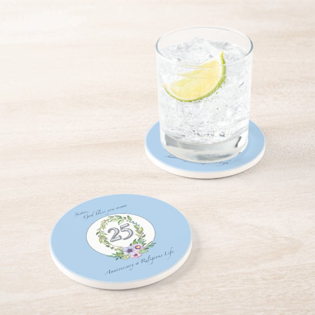 25. Jahrestag der Katholischen Nun, Tod und Silber Getränkeuntersetzer (Seite)