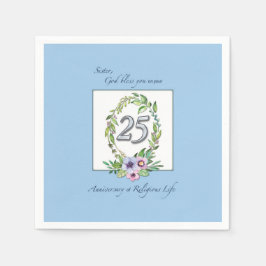 25. Jahrestag der Katholischen Nun, Tod und Silber Serviette