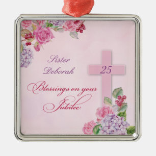 25. Jahrestag des religiösen Lebens katholische N Ornament Aus Metall