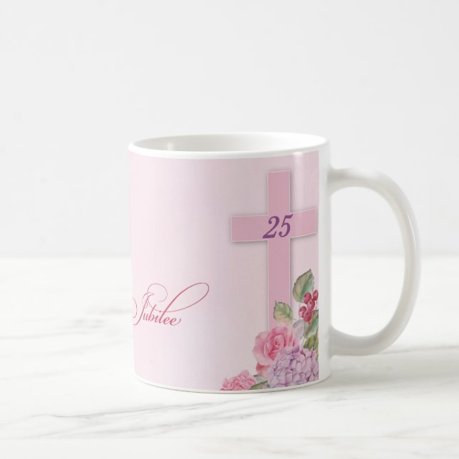 25. Jahrestag des religiösen Lebens katholische Nu Kaffeetasse (Rechts)