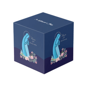 25. Jahrestag des religiösen Lebens Nun Pink Blume Würfel