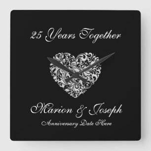 25. Jahrestag GESCHENK Wanduhr