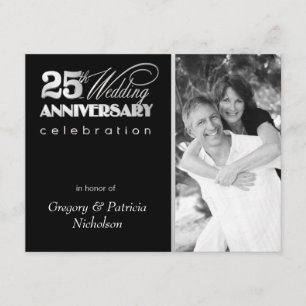 25. Jahrestags-Party - Foto-Einladungen Einladung