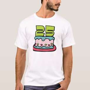 25 Jährig-Geburtstags-Kuchen T-Shirt