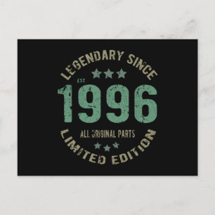 25-jähriger Tag 1996 Legende seit 25. Geburtstag Postkarte