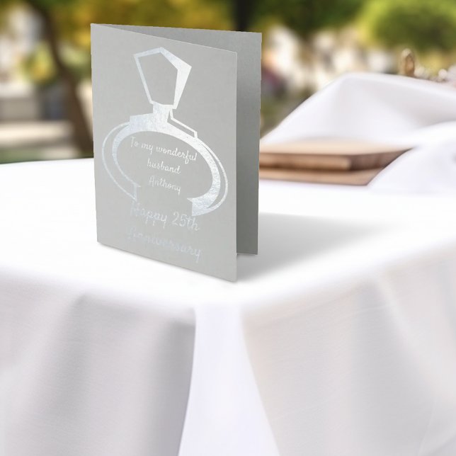 25-jähriges Jubiläum für Ehemann Folienkarte (Von Creator hochgeladen)