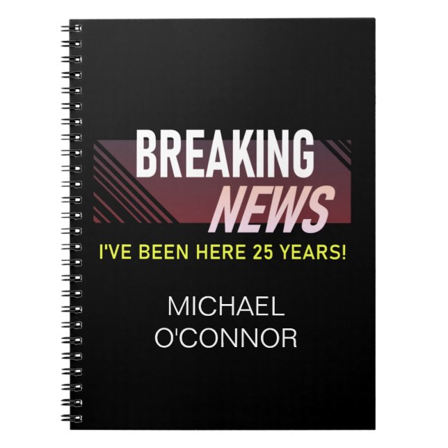 25-jähriges Jubiläum Mitarbeiteraufwertung Notizblock (Vorderseite)