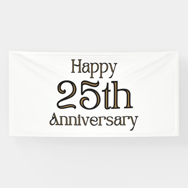 25. Jubiläum 4x8 Vinyl Banner (Horizontal)