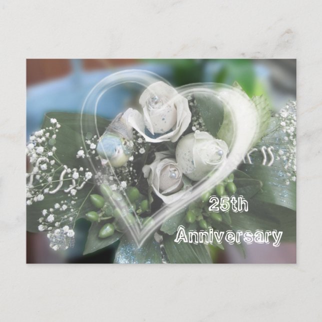 25. Jubiläum Einladung Postkarte (Vorderseite)