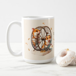 25. Jubiläum Hamster Driving einander Nüsse Kaffeetasse