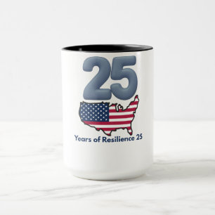 25. Jubiläum Patriot Day 9/11 Jahre der Resilienz Tasse