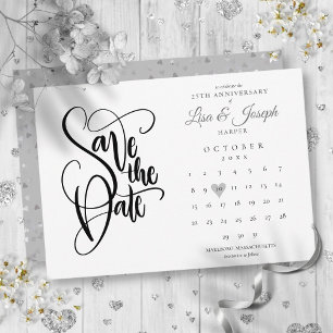 25. Jubiläum Save the Date Kalender Love Herz