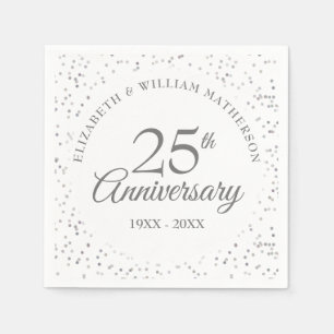 25. Jubiläum Silber Stardust Serviette