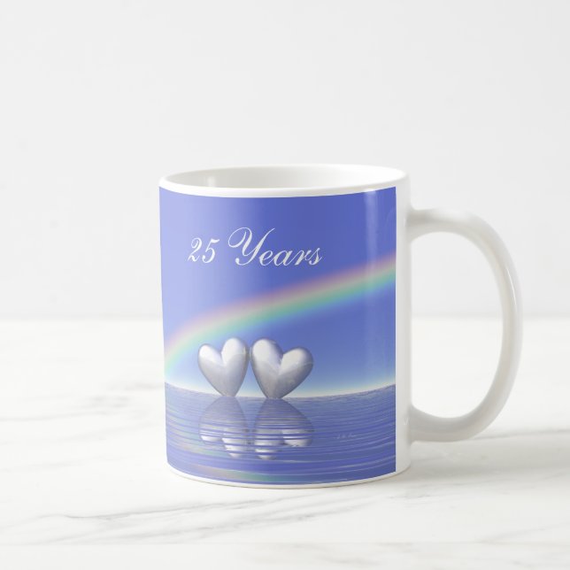 25. Jubiläum Silberherzen Kaffeetasse (Rechts)
