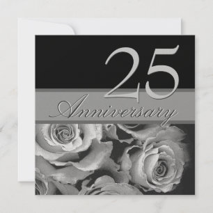 25. Jubiläum Silberrosen Metallic Vorlage