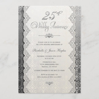 25. Jubiläum Silver Invitation Einladung