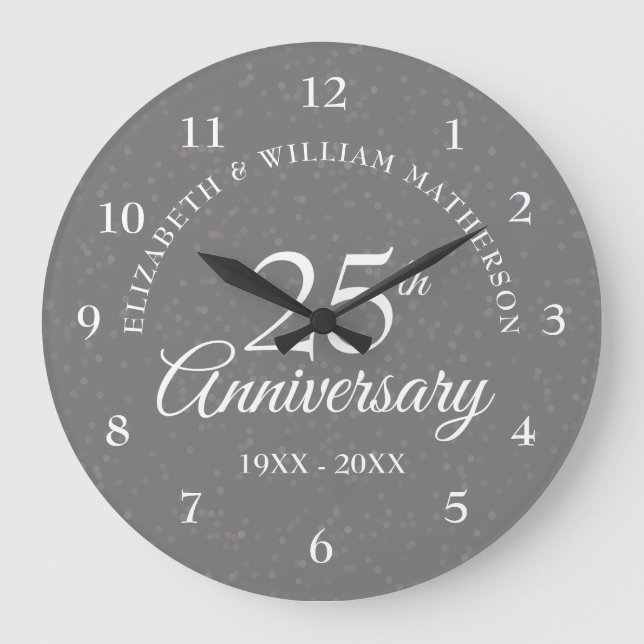 25. Jubiläum Silver Stardust Große Wanduhr (Vorderseite)