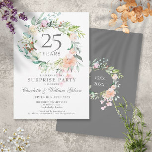 25. Jubiläum Überraschung Party Rose Garland Einladung