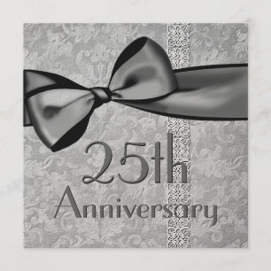 25. Jubiläums- Satin-Attrappe Bogen Metallpapier Einladung