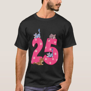25. Katzengeburtstagsfeier 25 Jahre alte Katze Bda T-Shirt