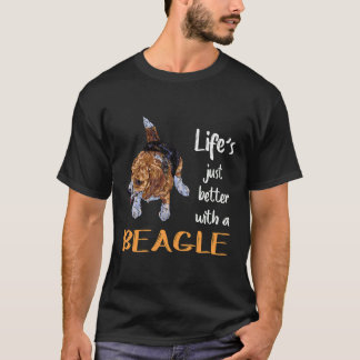 25 Leben einfach besser mit einem Beagle T-Shirt
