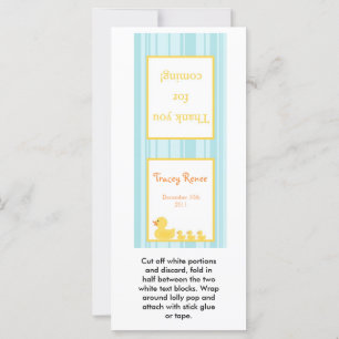 25 Lollipop Topper Rubber Ducky Bubbles