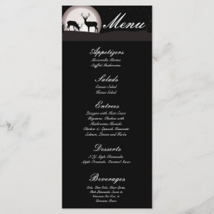 25 Menu Cards Jäger Moon Deer Buck Doe Menükarte
